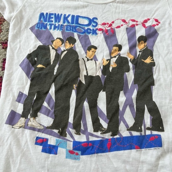 Vintage 80s New Kids On The Block Pop Music Concert 1980s Tshirt - Picture 2 of 8